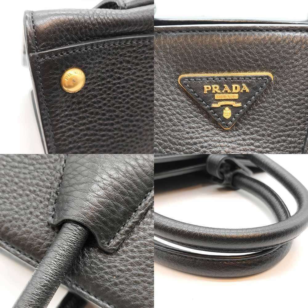 PRADA Black Leather Shoulder Bag - Picture 4 of 7